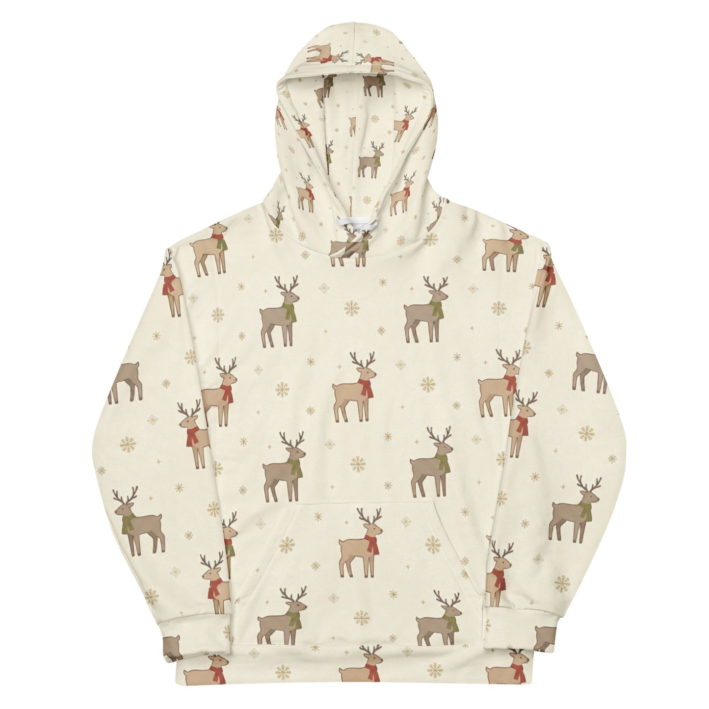 Christmas Kawaii Reindeer Hoodie – Unisex Cozy Holiday Hoodie