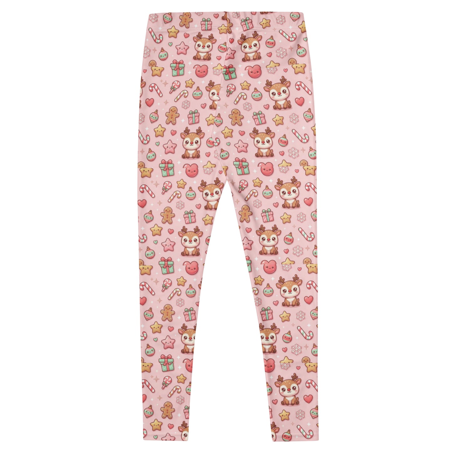 Pink Christmas All-Over Print Leggings – Women’s Holiday Stretch Pants