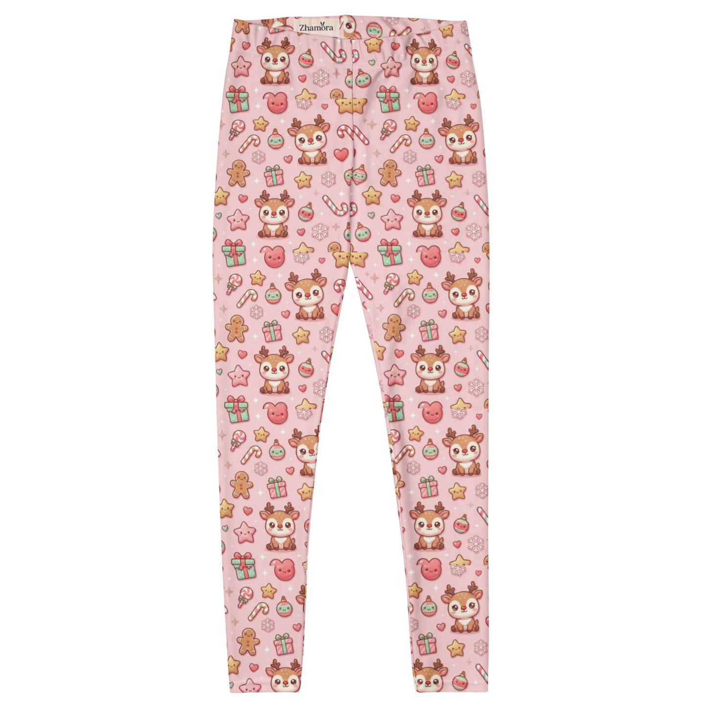 Pink Christmas All-Over Print Leggings – Women’s Holiday Stretch Pants